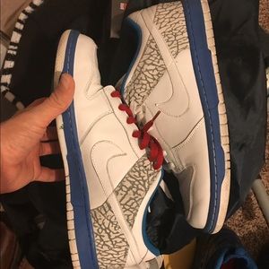 Dunk low true blue Jordan edition